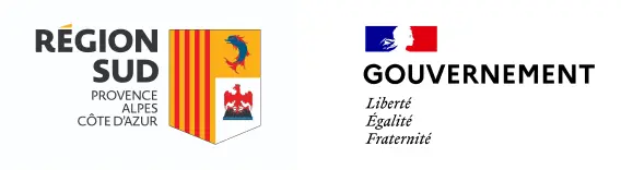 Région Sud, Provence Alpes Côte d'Azur. Gourvenement, Liberté, Égalité, Fraternité